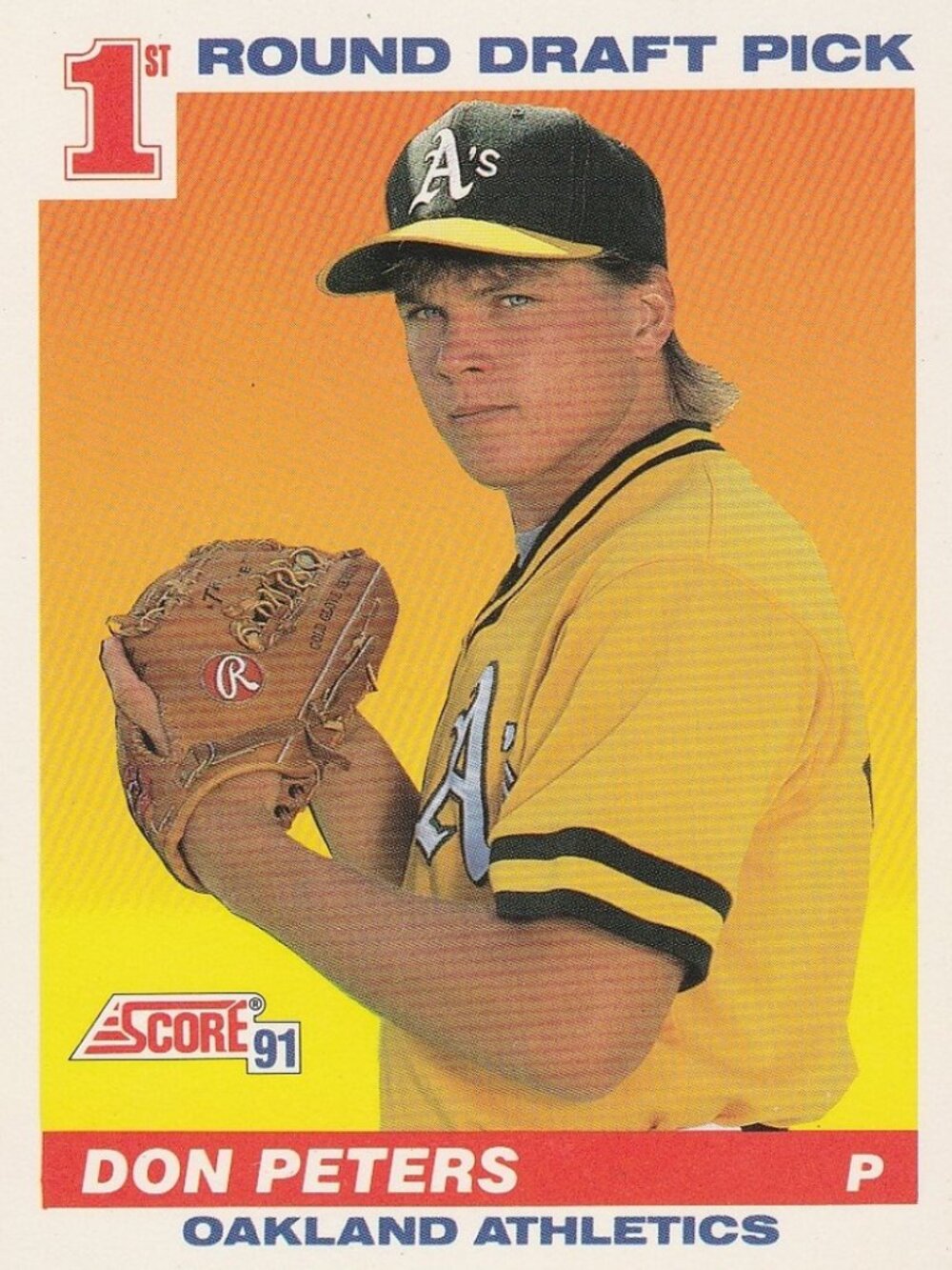 Don Peters - Score '91 1st Round Draft Pick Baseball Card